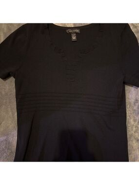 Women's Cable & Gauge Short Sleeve Tee L Black